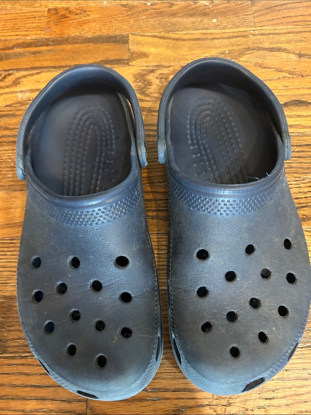 CROCS Men's Classic Slip-On Clogs in Navy Blue